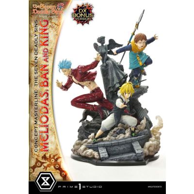 Seven Deadly Sins Concept Masterline Series statuette Meliodas, Ban and King Deluxe Bonus Version 55 cm