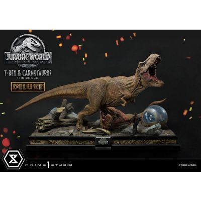 Jurassic World: Fallen Kingdom statuette 1/15 T-Rex & Carnotaurus Deluxe Version 90 cm