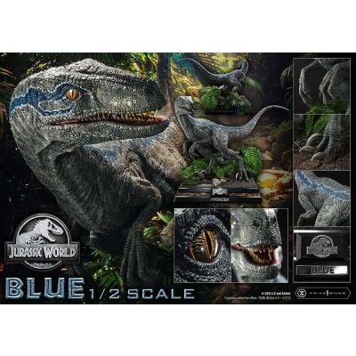 Jurassic World: Fallen Kingdom (Film) statuette Legacy Museum Collection 1/2 Blue 88 cm