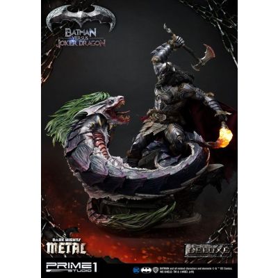 Dark Nights : Metal statuette Batman Versus Joker Dragon Deluxe  Ver 87 cm