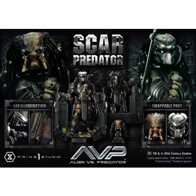 The Alien vs. Predator statuette Museum Masterline Series 1/3 Scar Predator 93 cm