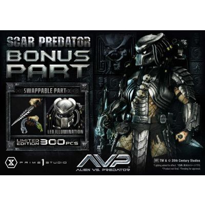 "Acompte Précommande" The Alien vs. Predator statuette Museum Masterline Series 1/3 Scar Predator Deluxe Bonus Version 93 cm