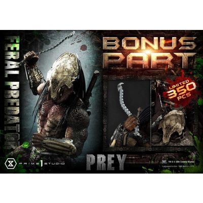 Prey (Movie) statuette Museum Masterline Series 1/3 Feral Predator Deluxe Bonus Version 89 cm