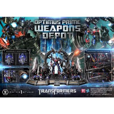 Transformers: Dark of the Moon (Film) Museum Masterline statuette Optimus Prime Weapons Depot 127 cm