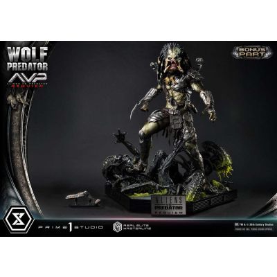 Alien vs. Predator statuette Real Elite Masterline Series 1/3 Requiem Wolf Predator Deluxe Bonus Ver. 95 cm