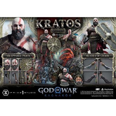 God of War: Ragnarok statuette Real Elite Masterline Series 1/3 Kratos Ultimate Version  DX 95 cm