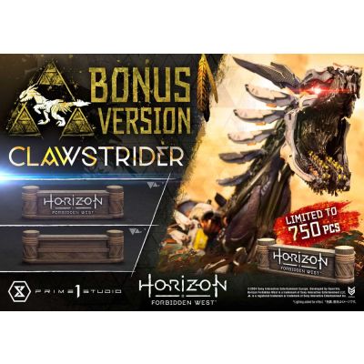 Horizon Forbidden West statuette Ultimate Premium Masterline Series 1/4 Clawstrider Bonus Version 68 cm