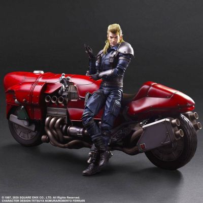 Final Fantasy VII Remake Play Arts Kai figurine et véhicule Roche & Bike