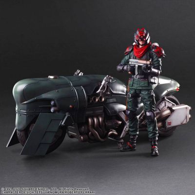 Final Fantasy VII Remake Play Arts Kai figurine et véhicule Shinra Elite Security Officer & Bike