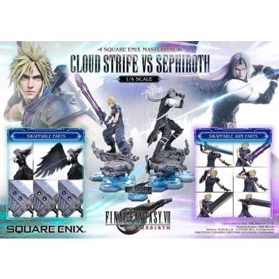 Final Fantasy VII Rebirth pack 2 statuettes 1/4 Cloud Strife vs Sephiroth 69 cm