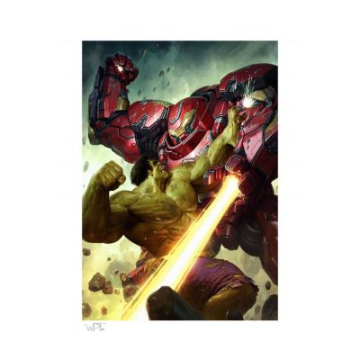 Marvel Comics impression Art Print Hulk vs Hulkbuster 46 x 61 cm - non encadrée